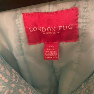 London Fog, Toddler Size 4, aqua/white adjustable snowpants
